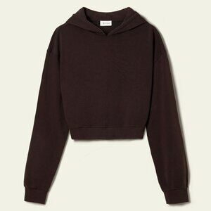 Lily Silk Seamflow Poise Pullover S Espresso